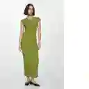 Vestido Meringue Verde Talla L Mujer Mango