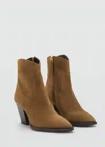 Botines Pacifico Tabaco Talla 37 Mujer Mango