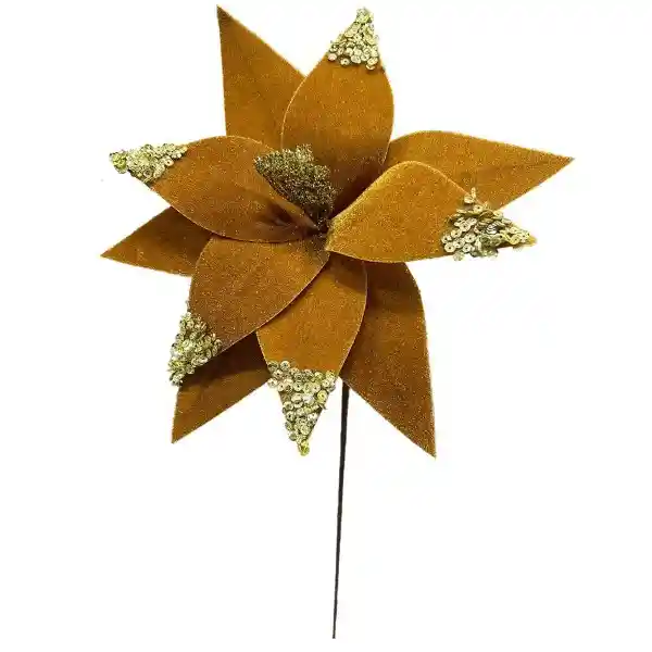 Flor Ponsetia Dorado 11P 26 cm 831-Amx006-2539B Finlandek