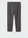 Pantalón Travel Gris Talla 46 Hombre Mango