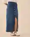 Falda Azul Rivera Medio Talla 8 641G001 Esprit