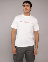 Camiseta Hombre Blanco Talla: MEDIUM 4423100 American Eagle