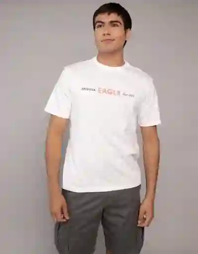 Camiseta Hombre Blanco Talla: MEDIUM 4423100 American Eagle
