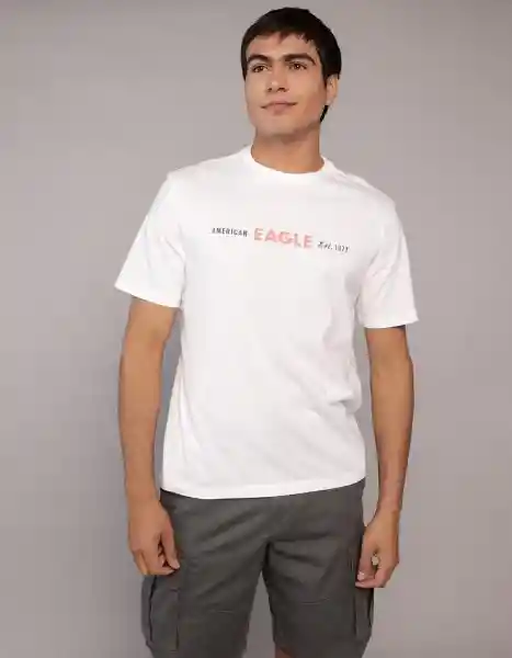 Camiseta Hombre Blanco Talla: MEDIUM 4423100 American Eagle