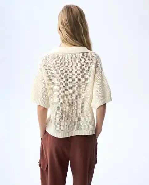 Camiseta Mujer Crudo Talla L 601G010_CRU110606 Americanino