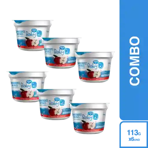 6 x Baby Gu Yogurt Natural Manzana