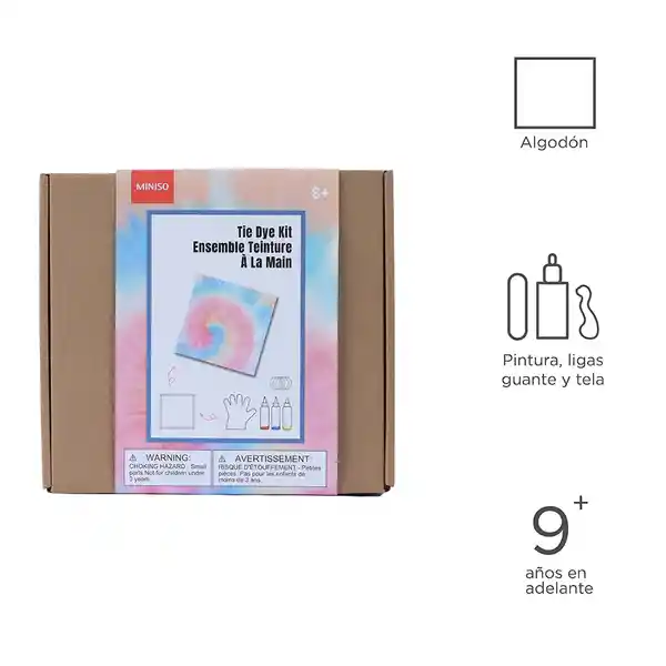 Miniso Juego de Tie Dye Toalla de Manos 