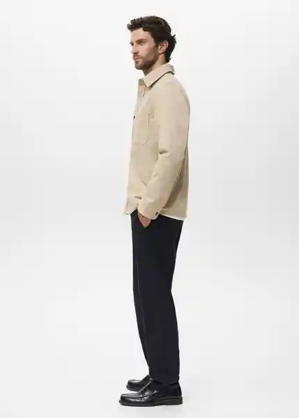 Sobrecamisa Jazz Beige Talla S Hombre Mango