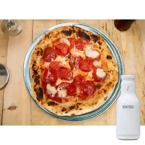 Combo Pizza Pepperoni Promo + Hatsu Blanco 400 ml