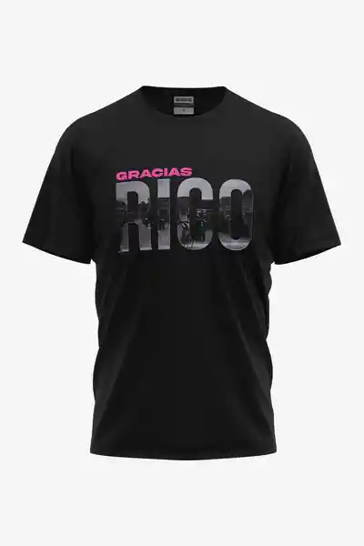 Camiseta Urbana Gracias Rigo Hombre Color Negro T. L Go Rigo Go