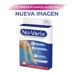 No-Varix Calcetín Puntera Abierta 15-20 mm/Hg Visone XL
