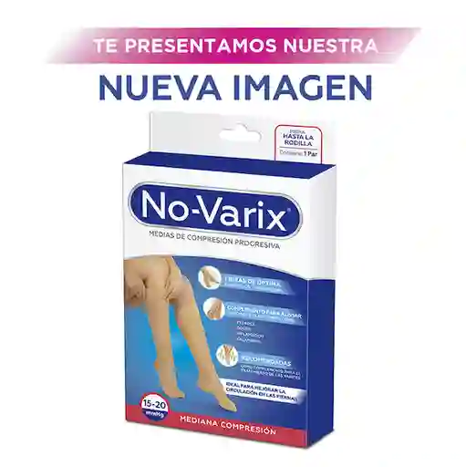 No-Varix Calcetín Puntera Abierta 15-20 mm/Hg Visone XL