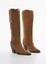 Botas Ute Tabaco Talla 42 Mujer Mango