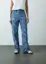 Jean Annie Mujer Azul Indigo Claro Talla 8 Naf Naf