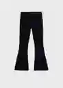 Leggings Ribflare Negro Talla 06 Niñas Mango