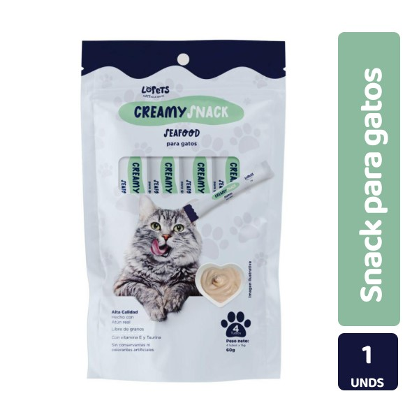 Lopets Snack Cremosos Para Gatos 60 g
