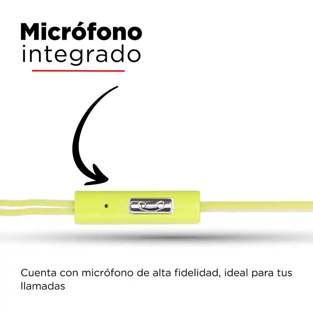 Miniso Audífonos de Cable Se383 Verde/Blanco 1.2 m