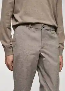 Pantalón Brest Ceniza Talla 38 Hombre Mango