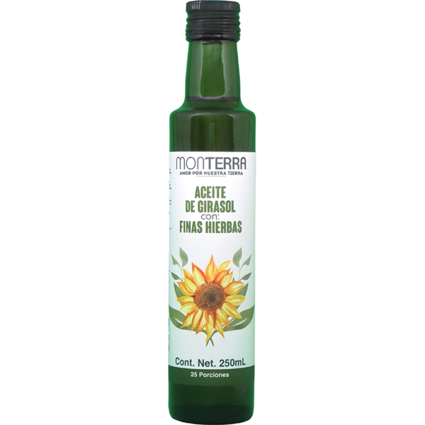 Monterra Mezcla de Aceite de Girasol Finas Hierbas 250 ml