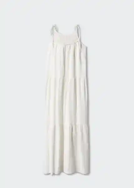 Vestido Louisa Off White Talla M Mujer Mango