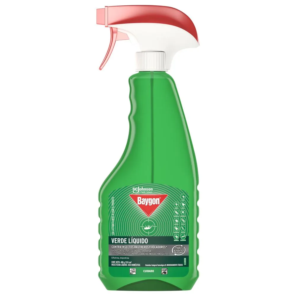 Baygon insecticida líquido mata insectos voladores y rastreros, 510ml