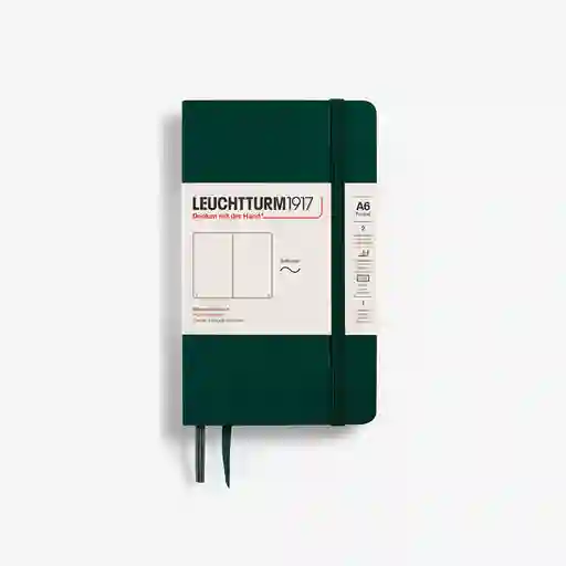 Leuchtturm1917 Cuaderno Pequeño Blanca Verde Sc