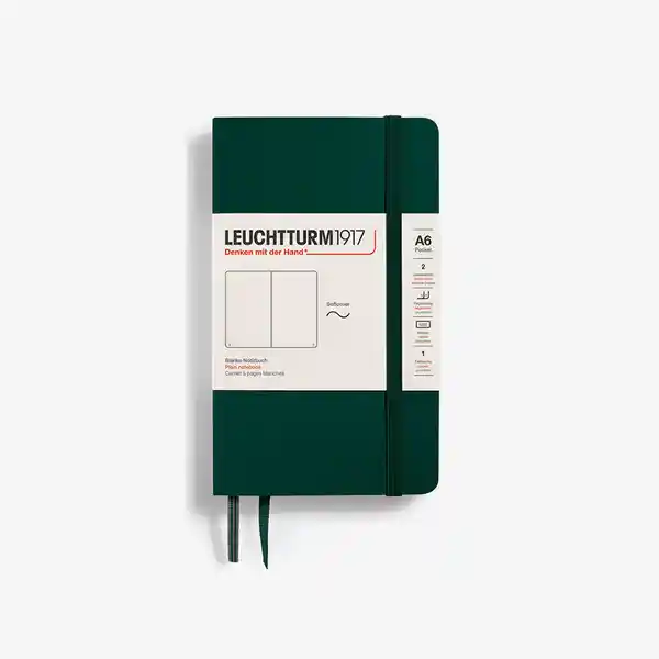 Leuchtturm1917 Cuaderno Pequeño Blanca Verde Sc