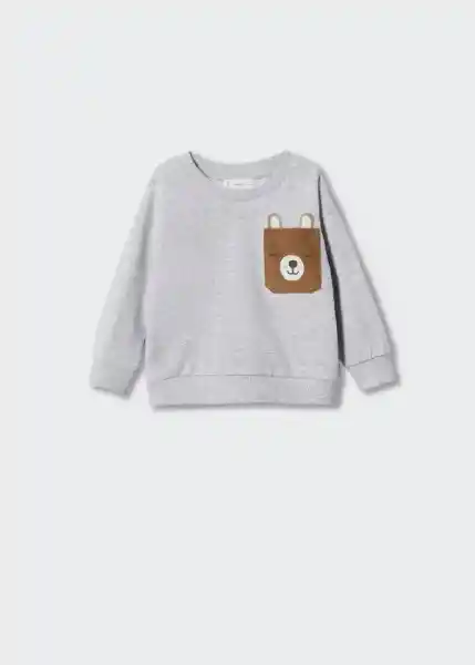 Sudadera Bolsillo Gris Medio Vigore Talla 67 Niños Mango