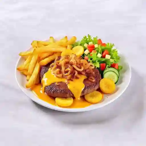 Carne encebollada