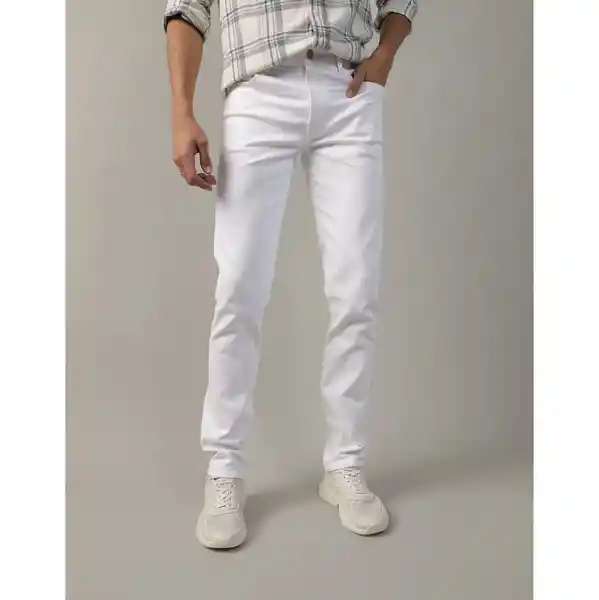 Jean Slim Hombre Blanco Talla 36 x 30 American Eagle