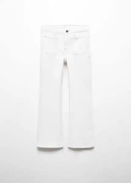 Jean Flare Niñas Blanco Talla 10 Mango