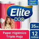 Elite Papel Higiénico Dúo Triple Hoja 