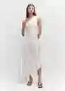 Vestido Claudi Blanco Talla XL Mujer Mango