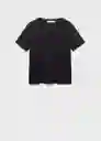 Camiseta Chalspic Negro Talla XS Mujer Mango