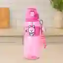 Botella Con Correa y Funda Serie Rosa 800 mL Bt21 Miniso