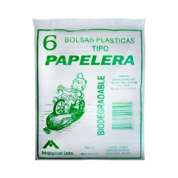Majaplast Bolsa Basura Blanca 48 x 6 und