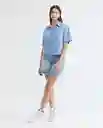 Camisa Slim Fit T.claro Azul Cristalino Claro Talla M Mujer Chevignon