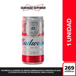 Cerveza Budweiser - Lata 269 ml x1