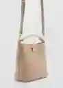 Bolso P Mike Taupe Talla 99 Mujer Mango