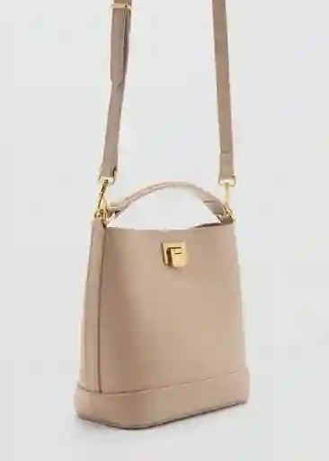 Bolso P Mike Taupe Talla 99 Mujer Mango