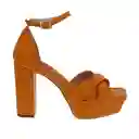 Sandalias Tacón Kimora Naranja Talla 37