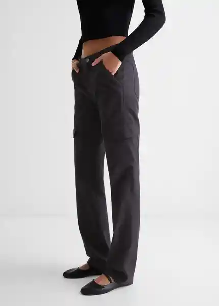 Jean Flowib Negro Talla 21 Niñas Mango