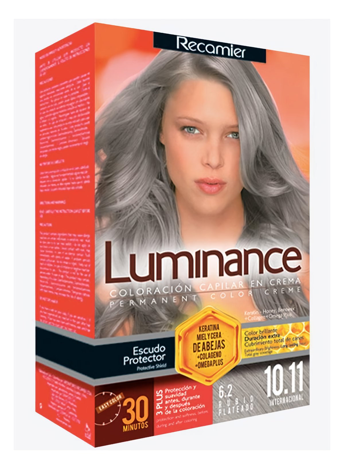 Recamier Kit Tinte Capilar Luminance Tono Rubio Plateado 6.2 15 ml