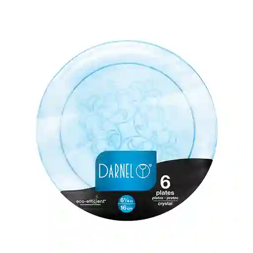 Darnel Plato Cristal Azul