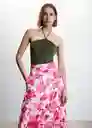 Falda Macarena Rosa Talla L Mujer Mango