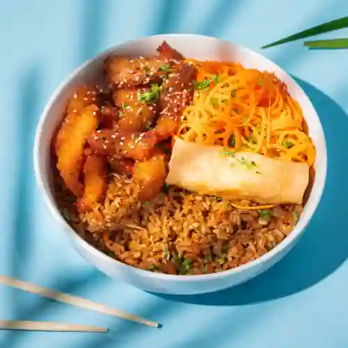 Bowl Arroz Camarones Agridulces