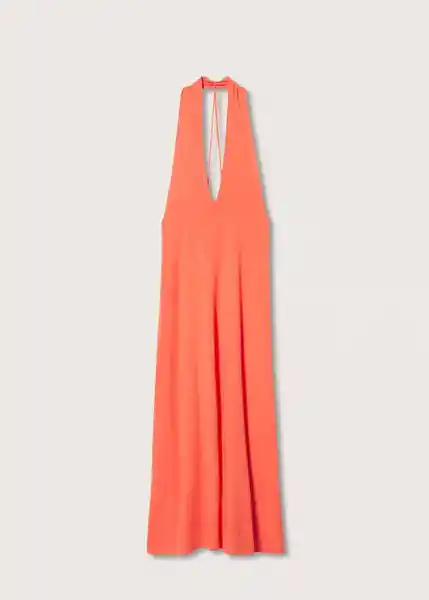 Vestido Tiza Salmon Talla S Mujer Mango