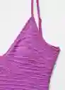 Vestido Bañador Samos Morado Talla L Mujer Mango