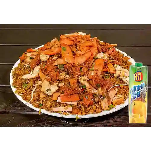 Combo Arroz Ranchero para 2 + Hit Naranja Piña 1 l