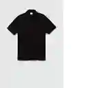 Camisa Polo Rea Negro Talla L Hombre Mango